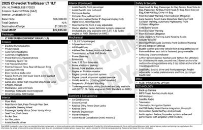 2025 Chevrolet TrailBlazer AWD LT