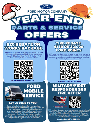 Year End Service & Parts Offers